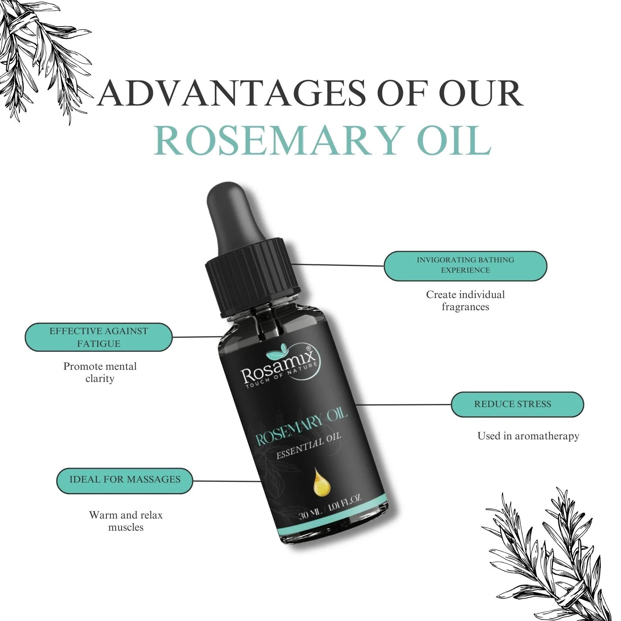 ROSAMIX ROSEMARY ESSENTIAL OIL (Rosmarinus officinalis)
