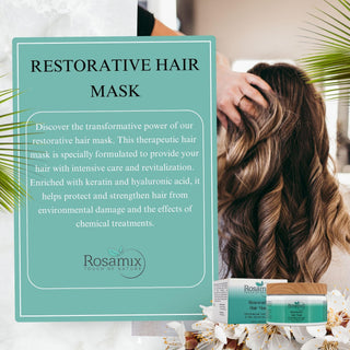 HAIR MASK - KERATIN & HYALURONIC ACID - ROSAMIX