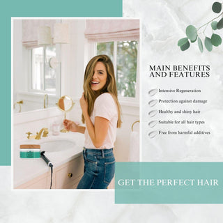 HAIR MASK - KERATIN & HYALURONIC ACID - ROSAMIX