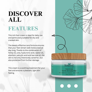 FOOT CREAM - FOR DRY & CRACKED SKIN - ROSAMIX